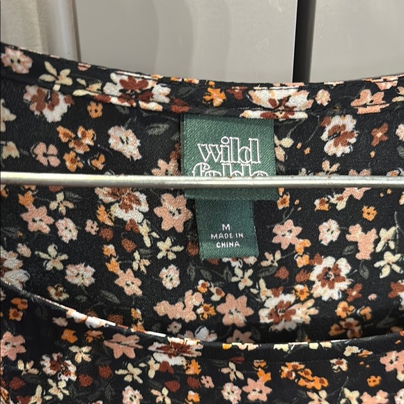 Wild Fable Dress Women's Medium Floral Multicolor Lightweight Sheer Long Sleeve - Picture 4 of 5